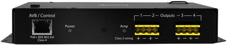 Усилитель BIAMP TesiraAMP-450P 912.0010.900/911.0010.900 POE+ 4-канальный (PoE+ Class 4): 4х30Вт (4Ом /8Ом). Peak: 50Вт /4Ом; 30Вт /8Ом. Вх.:1хRJ45(Co