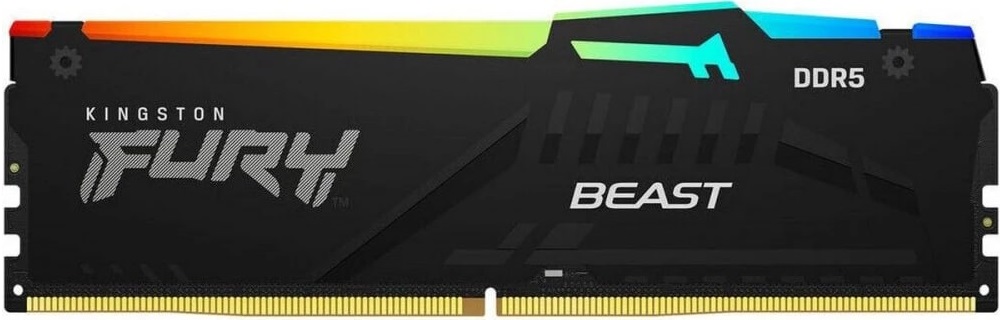 Модуль памяти DDR5 32GB Kingston FURY KF564C32BBA-32 Beast Black RGB, PC5-51200, 6400MHz, CL32, 1,4V, XMP, радиатор