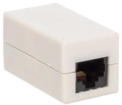 Адаптер проходной EKF TRC-INLC-2RJ45-5EUTP-WH TERACOM Cat.5E неэкран. RJ45-RJ45 белый