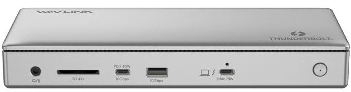 Док-станция WAVLINK WL-UTD43 Pro Thunderbolt 4 Dual Display/98W Power Delivery Include 20V/11.5A Power Adapter/4xUSB3.0/3xThunderbolt 4/2xDP 4K 60HZ/2