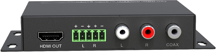  Деэмбеддер Digis SS-AC1-4K2 аудио из HDMI. RCA стерео / 4K 60Гц 4:4:4 (HDR), HDMI 2.0, HDCP 2.2, LPCM, DD 2 / 5.1, DTS 2 / 5.1. 4К до 15 м. по HDMI
