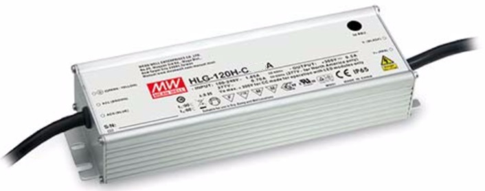 Драйвер светодиодный Mean Well HLG-120H-C700A P вых: 150 Вт; Выход: 0.7 А; U1: 107...215 В; I1: 350...700 мА; Стабилизация: ток; Вход: 110/220В авто