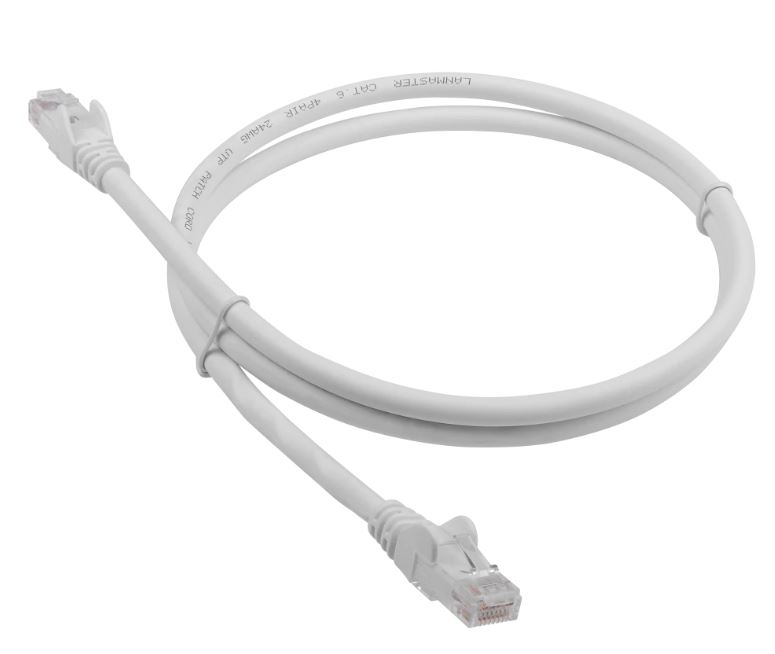  Кабель патч-корд U/UTP 6 кат. 2м Lanmaster LAN-PC45/U6-2.0-WH RJ45 - RJ45, 4 пары, белый, LSZH