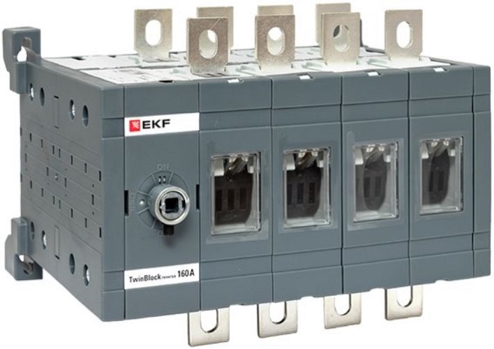 Рубильник EKF tb-s-160-4p-rev 160A 4P реверсивный без рукоятки управления TwinBlock