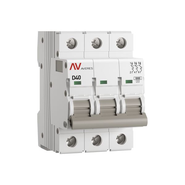 Автоматический выключатель EKF mcb10-3-40D-av AV-10 3P 40A (D) 10kA AVERES
