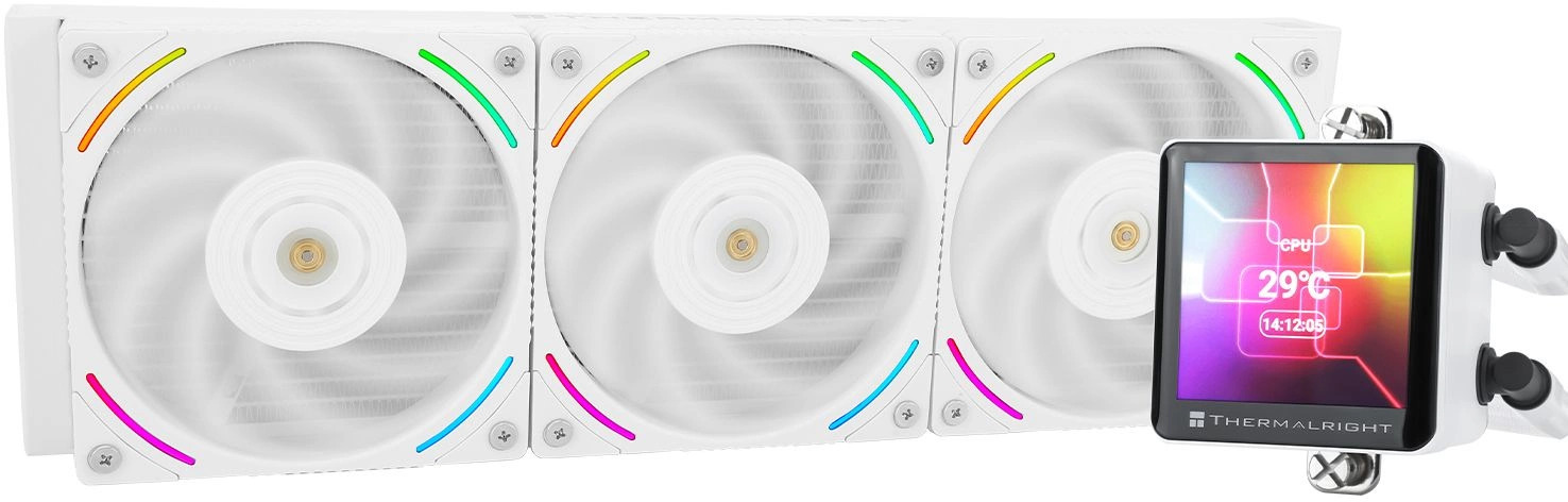 Система охлаждения жидкостная Thermalright Frozen Vision 360 ARGB LGA1151/1200/1700/2066/2011/AM4/AM5 (белый, 3*120mm fan, 2150rpm, 69 CFM, 28dBa, 4-p