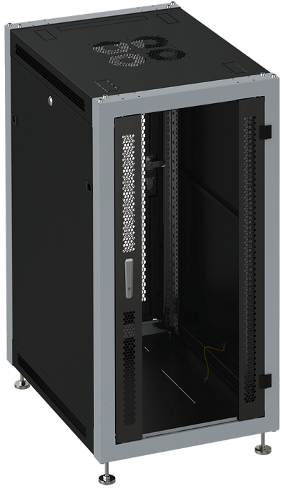 Шкаф напольный 19, 15U SYSMATRIX SL 6015.913 600x1000x800mm (ШхГхВ) передняя дверь стеклянная, задняя дверь перфорированная, поворотная ручка с замко