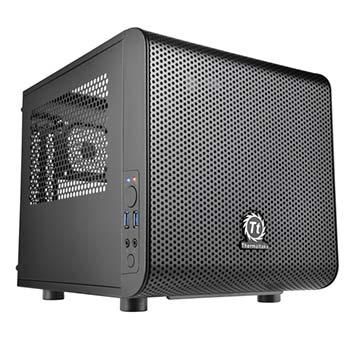Корпус mini-ITX Thermaltake Core V1 CA-1B8-00S черный, без БП, 2xUSB3.0, audio