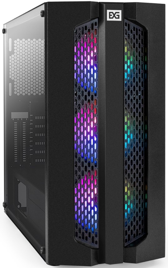 Корпус ATX Exegate EVO-9205-NPX500 EX294974RUS черный, БП 500W, боковая панель из закаленного стекла, USB 3.2, 2*USB 2.0, audio