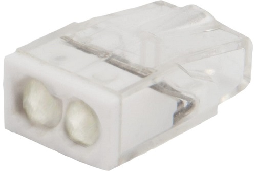 Клемма Rexant 07-3216-5 с пастой СМК 2273-242, 2-проводная 0.5-2.5 мм2, прозрачная, блистер