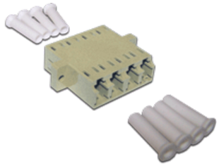 Адаптер Lanmaster LAN-4LC/S-AM-OM3 оптический LC, OM3 корпус SC, квадро