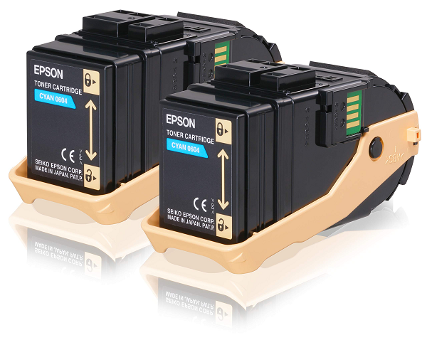 Тонер-картридж Epson S050608 голубой для AcuLaser C9300 (2 штуки)