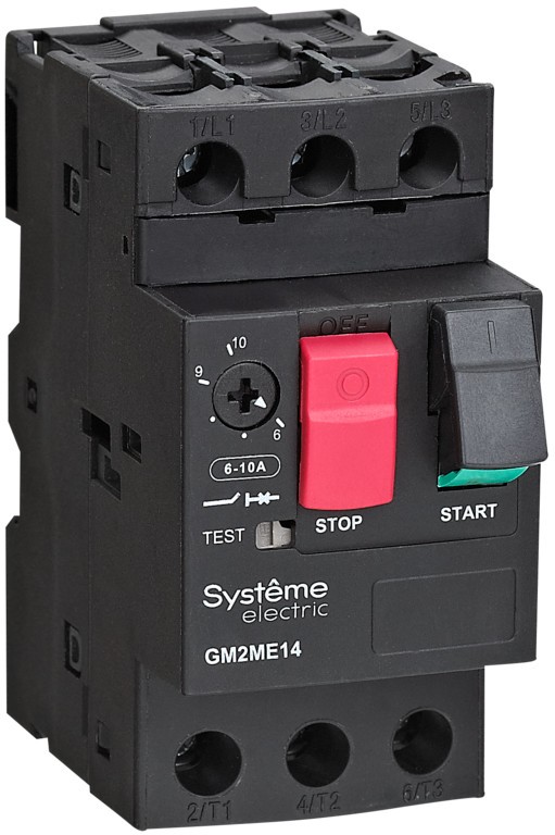Автоматический выключатель для защиты двигателя Systeme Electric GM2ME02 GM2ME 0.16-0.25A комб.расцепитель кноп.упр. (GV2ME02)