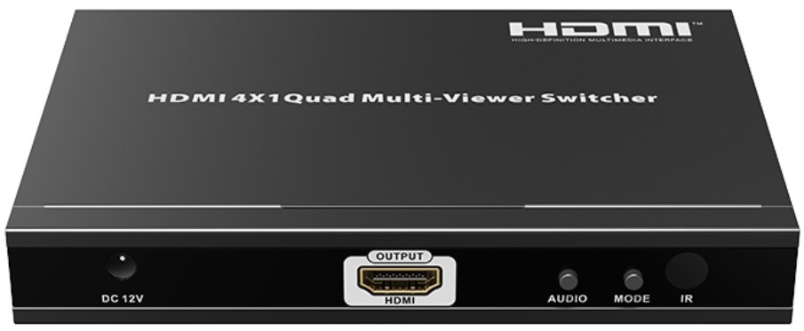 Удлинители интерфейсов Переключатель HDMI LENKENG LKV401MV-V2.0 4 в 1 с функцией квадрирования изображения