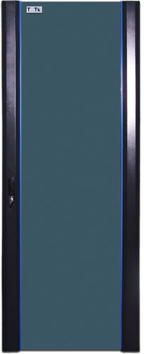 Дверь TWT TWT-CBB-DR47-6x-S-G1 47U, 600 мм, черный, передняя - стекло, задняя - распашная металл