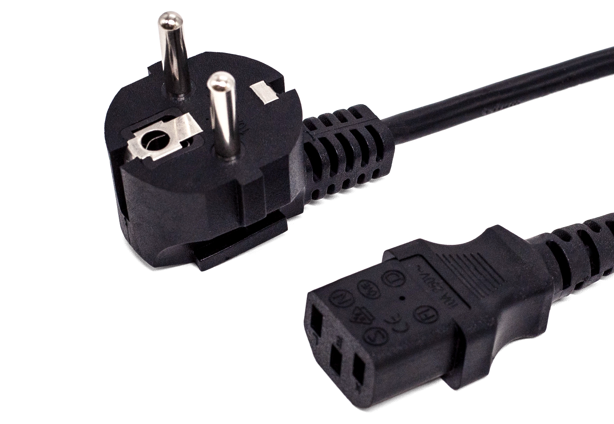 Кабель питания Filum FL-PC6-EU-C13-1.8M/10 CEE 7/7- С13, 3х0.5мм², 220В, 6A, 1300 Вт, чёрный, 1.8м - 10шт.