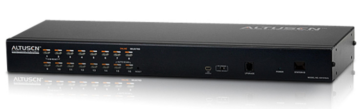 16-ти и более портовые  Xcom-Shop Переключатель KVM Altusen KH1516Ai-AX-G KVM, 1 local user PS2/USB+VGA+1 IP user =>16 cpu (PS2/USB/Sun+VGA)/RS232, без модулей, 1600x1200 60Hz (30м), 1