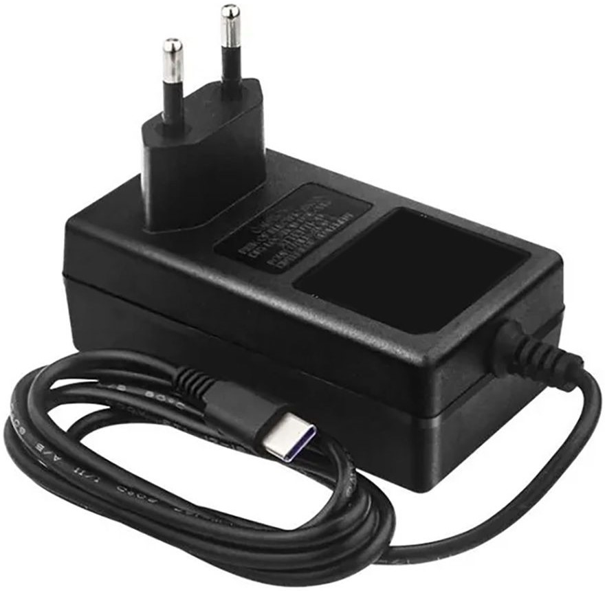 Блок питания Gembird NPA-DC5 для Raspberry Pi 4B, Pi 5, Черный, 5.1V, 5A, 25,5Вт, кабель 1.5 m, USB Type-C output jack