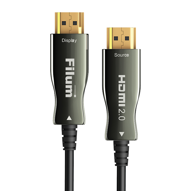 Кабель интерфейсный HDMI Filum FL-AOC-HDMI2.0-20M активный, оптический, 20 м, 4K/60HZ,  v.2.0, ARC, 19M/19M, черный,  коробка