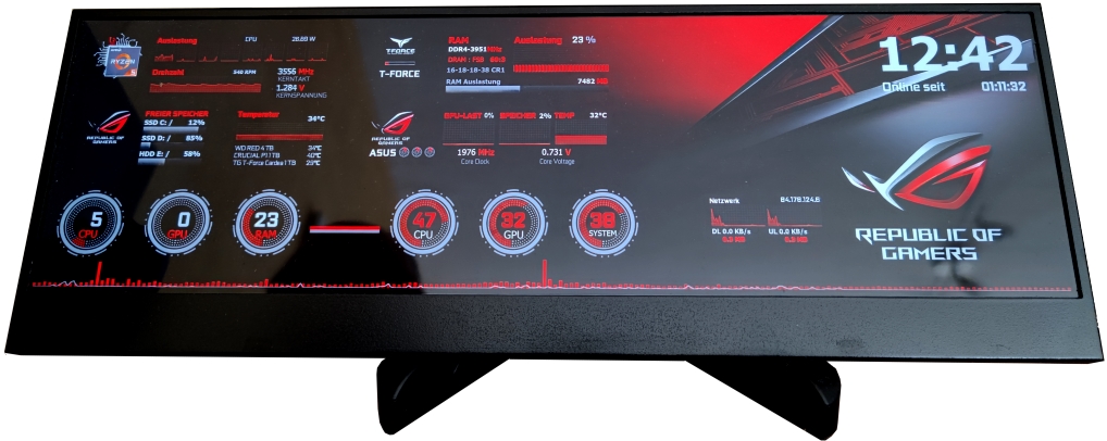 Дисплей Lamptron LAMP-HM140T HM140 TOUCH--PC Hardware Monitor&Virtual keyboard-14