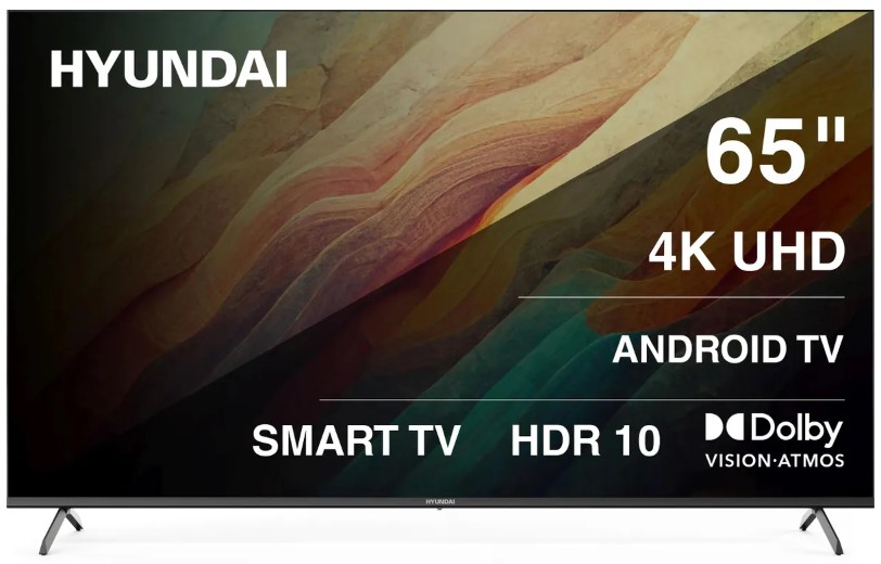 Телевизор Hyundai H-LED65BU7010 H-LED65BU7009 LED 65 Android TV Frameless Metal черный/черный 4K Ultra HD 60Hz DVB-T DVB-T2 DVB-C DVB-S DVB-S2 USB Wi