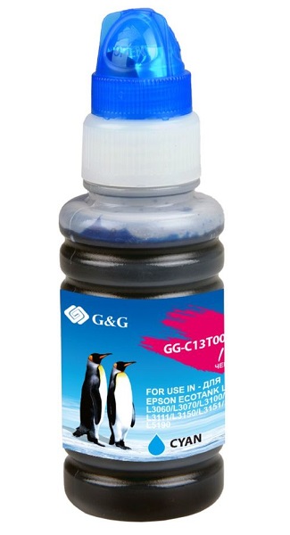  Чернила G&G GG-C13T00S24A голубой (70мл) для M1100/M1120/M1140/M1170/M1180