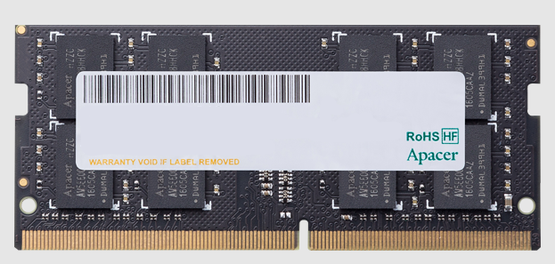 Сумка AS16GGB32CSYBGH Apacer DDR4 16GB 3200MHz SO-DIMM (PC4-25600) CL22 1.2V (Retail) 1024*8 3 years (AS16GGB32CSYBGH/ES.16G21.GSH)