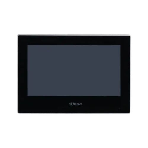 Видеодомофон Dahua DHI-VTH2621G-WP IP 7 дюймовый с WiFi 2.4ГГц, черный 1024x600 разрешение, ёмкостной сенсорный экран