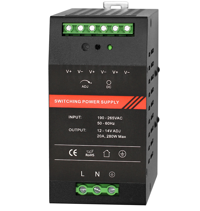 Блок питания Smartec ST-PS120DDU-BK 12 VDC/ 20 A, крепление на DIN-рейку, черный