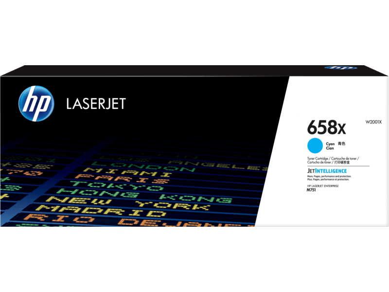 Картридж HP 658X W2001X cyan, 28k, для HP Color LaserJet Enterprise M751dn