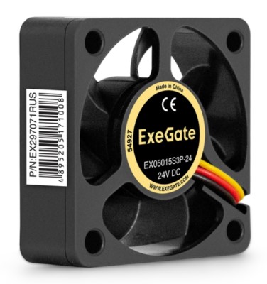 Вентилятор для корпуса Exegate EX05015S3P-24 EX297071RUS 50x50x15 mm, 7000rpm, 17.5CFM, 36,8dBa, 3-pin