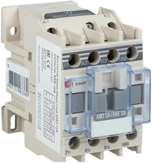 Контактор EKF ctr-s-12-220-nc КМЭ 12А 230В 1NC
