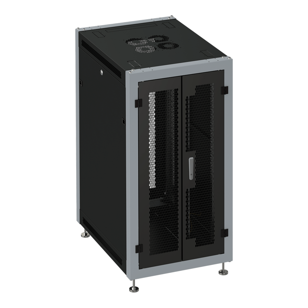  Шкаф напольный 19, 27U SYSMATRIX SL 6827.944 600x800x1330mm (ШхГхВ) передняя дверь двухстворчатая перфорированная, задняя дверь двухстворчатая перфор