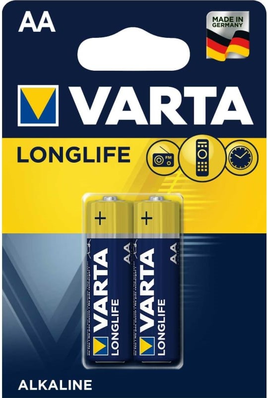 Батарейка Varta LONGLIFE LR6 AA 04106101412 BL2 Alkaline 1.5V (4106) (2/40/200)