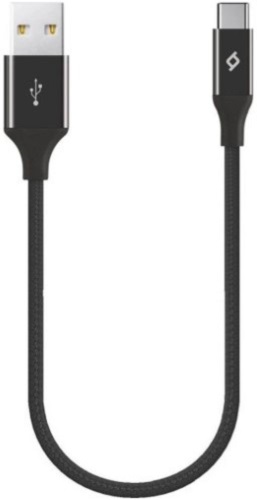 Кабель интерфейсный TTEC 2DK26S AlumiCable USB-C-USB-A Charge/Data 2.0. Длина: 30см. Цвет: черный