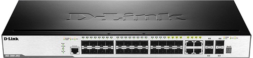   Xcom-Shop Коммутатор D-link DGS-3000-28SC/A1A 20xSFP Gb, 4xCombo UTP/SFP Gigabit, 4x10GBase-X SFP+, L2