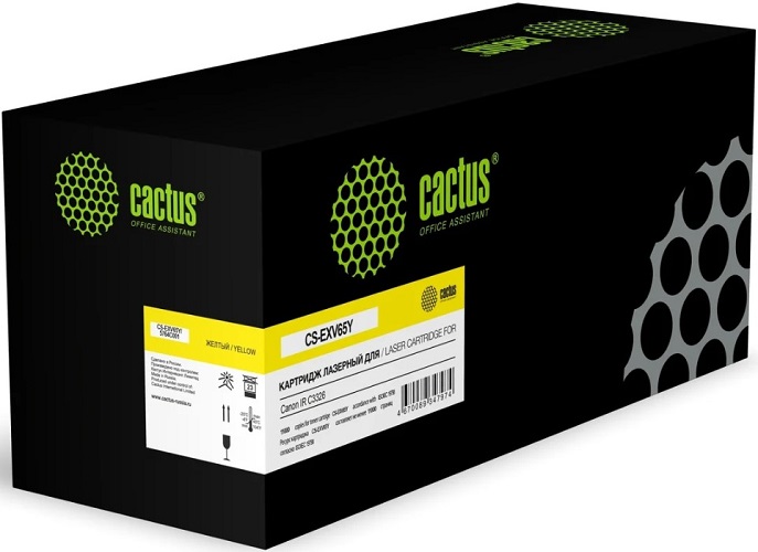 Картридж лазерный Cactus 5764C001 CS-EXV65Y желтый (11000стр.) для Canon IR C3326
