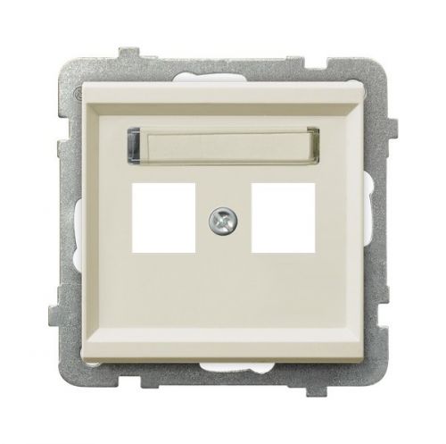 Накладка Ospel GPK-2R/p/27 двойной, тип Keystone, простой, экрю