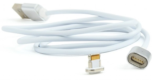 Кабель интерфейсный USB 2.0 Cablexpert CC-USB2-AMLMM-1M магнитный, AM/ iPhone lightning, 1м, алюминиевые разъемы
