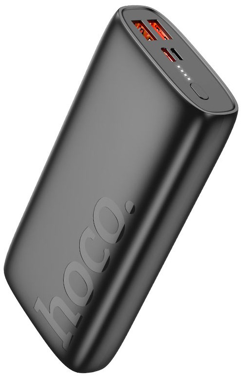 Аккумулятор внешний портативный Hoco J122A RESPECT 20000mAh QC/PD 22.5W 3A USB-A/USB-C черный