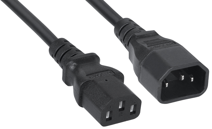 Кабель питания Cabeus PC-189-VDE-3M IEC 320 C13 - IEC 320 C14 (3x0.75), 3 м