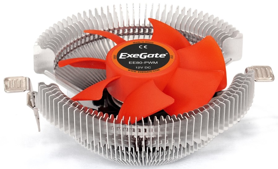 Кулер Exegate EE80-PWM EX286145RUS LGA775/1150/1151/1155/1156/1200/AM2/AM2+/AM3/AM3+/AM4/FM1/FM2/754/939/940 (TAl, fan 80mm, PWM, 800-2400rpm, 4pin, 1