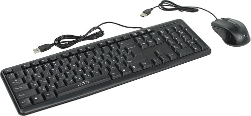 Клавиатура и мышь Oklick 600M mk-5330 черные, USB (337142)