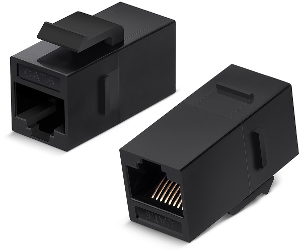 Адаптер проходной Cabeus CA-KJ-8p8c-C6 Keystone, RJ45-RJ45/8p8c, кат 6, неэкранированный