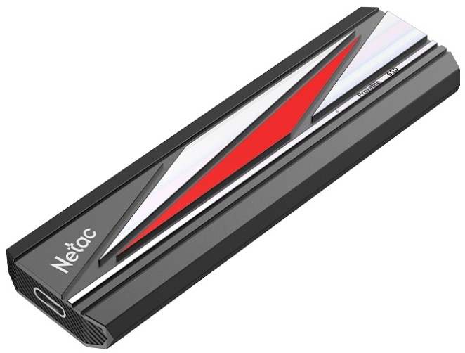 Внешние SSD Внешний SSD USB 3.2 Gen 2 Type-C Netac NT01ZX20L-001T-32BK ZX20L 1TB, 2000/1800MB/s