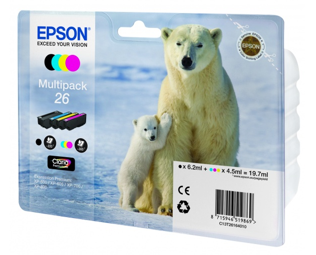 Набор картриджей Epson C13T26164010 26 для XP-600/XP-700/XP-800