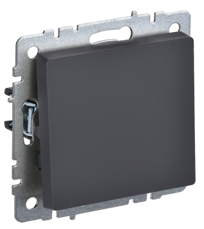 Переключатель одноклавишный IEK BR-V12-0-10-K53 BRITE 10А ВС10-1-6-БрГ Графит