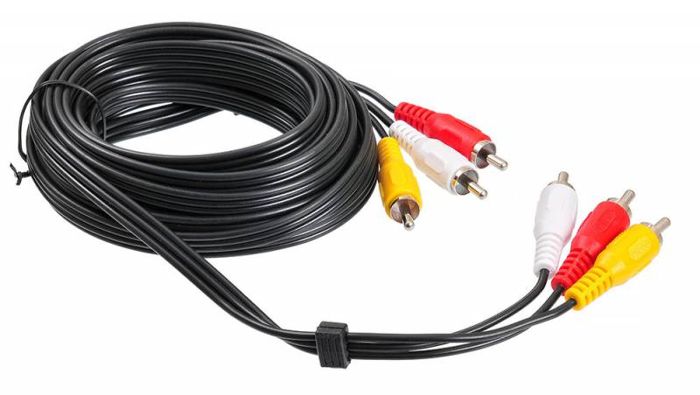  Кабель акустический Buro BAAC027-5 3хRCA (m)/3хRCA (m) 5м. Черный