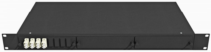 Кросс оптический стоечный TopLAN КРС-Top-1U-08LC/U-OM2-BK 19, 8 LC/UPC адаптеров, многомодовый, 1U, черный, укомплектованный
