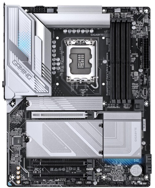 Материнская плата ATX GIGABYTE B860 GAMING X WIFI6E (LGA1851, B860, 4*DDR5 (9066), 3*PCIe, 3*M.2, 4*SATA 6G RAID, BT, WiFi, 3*USB 3.2, 5*USB 2.0, HDMI
